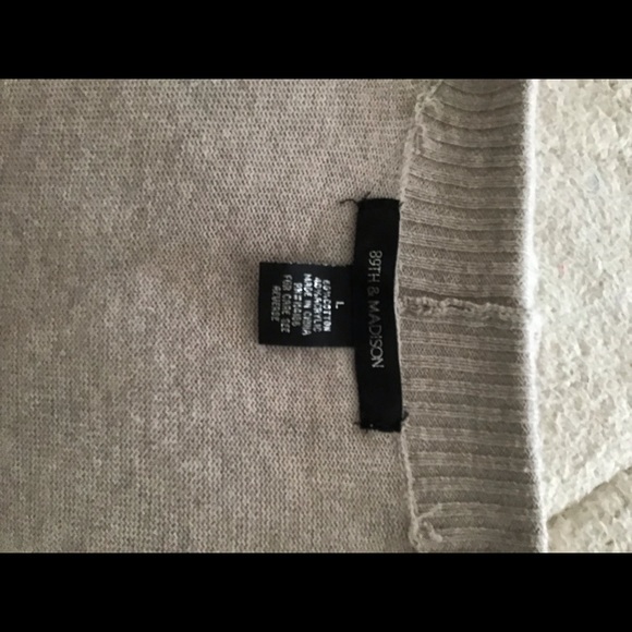 89th & Madison cardigan beige size L lots detail one button neutral colo… - Picture 7 of 8